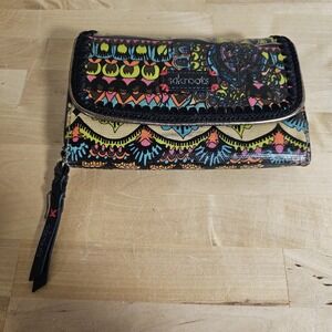 Sakroots Peace‎ Zip Around Wallet 8 Card Slots Geometric